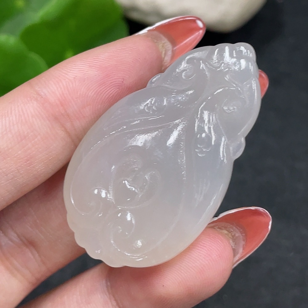 H34979713 Hetian Jade Pendant  Antique Style  Total Weight Approx. 12.1g
