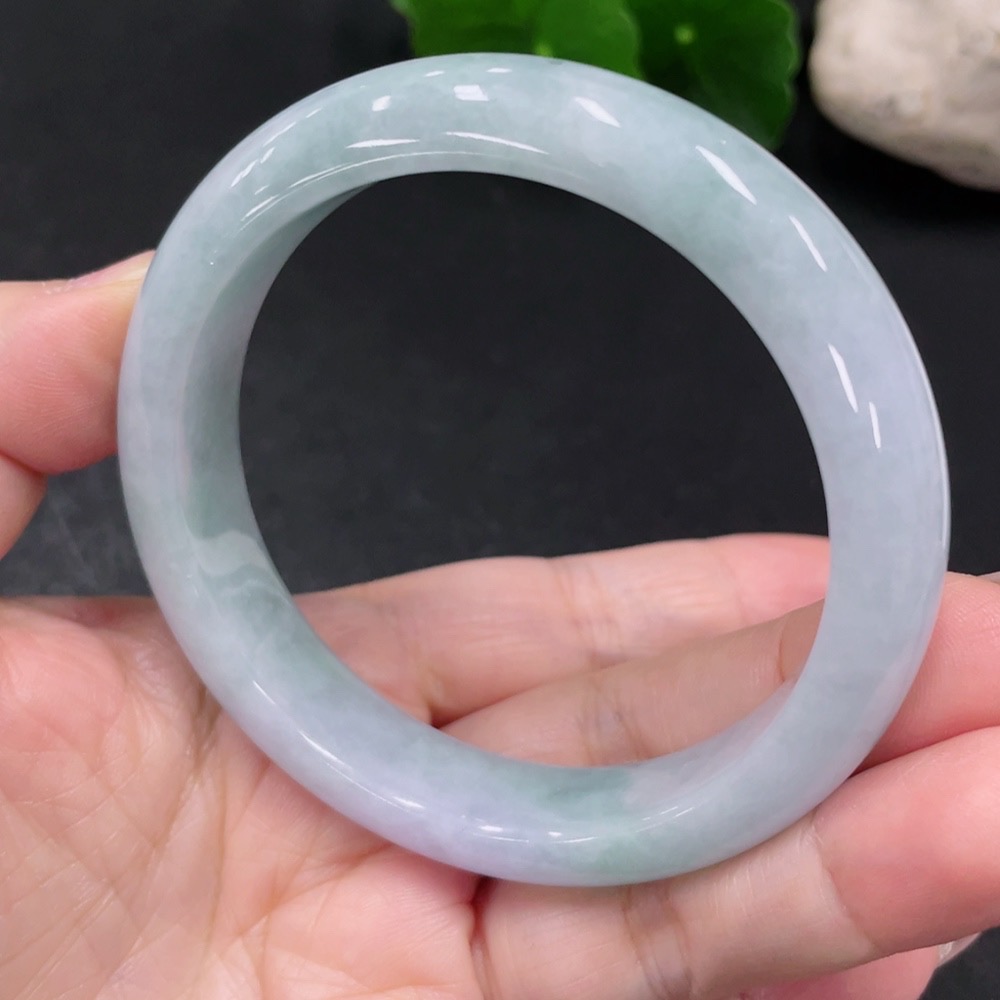 F31676049 Jadeite Round Bangle Size 56.9 Total Weight Approx. 56g