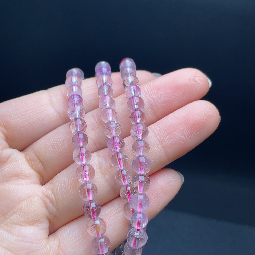 C28256874 Crystal Beaded Necklace Total Weight Approx.23.80g Size 5.5mm