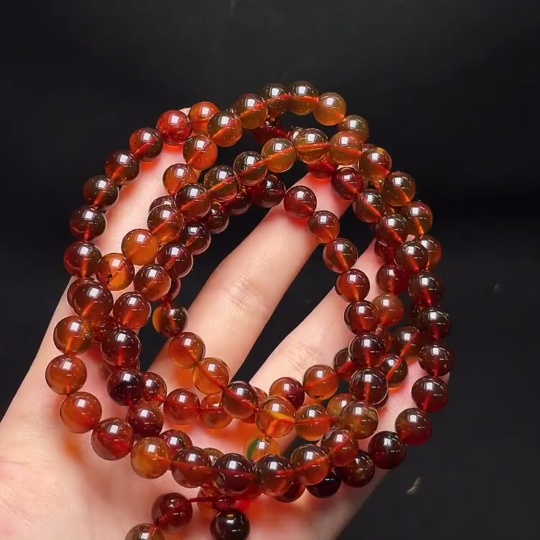 C34988688 Amber Beeswax Bead Necklace, Total Weight Approx. 36.5g, Size 8mm