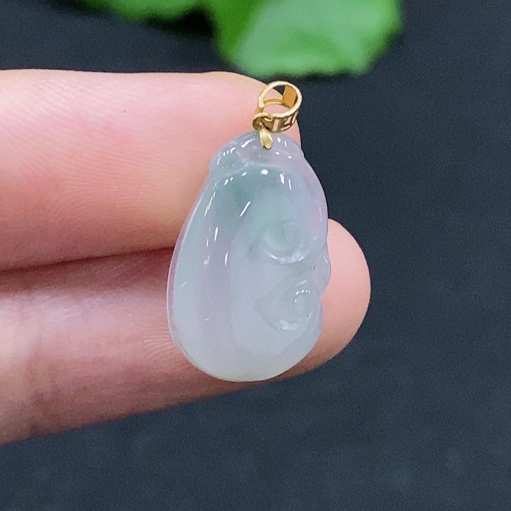 F31653636 Jadeite Ruyi Pendant 18K Gold Total Weight Approx. 1.54g