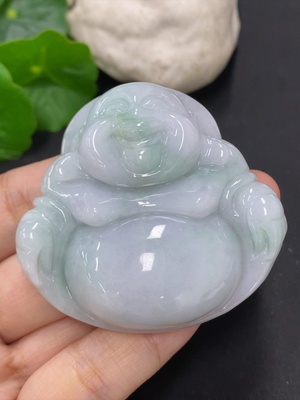 F42955719 翡翠佛公挂件 货品总重约58.9克