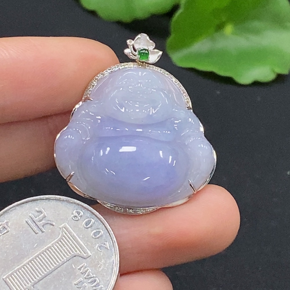 F32819514 JadeiteBuddha Pendant in 18K Gold, Total Weight Approx. 6.07g