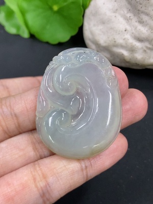 F46596983 翡翠如意挂件 货品总重约11g