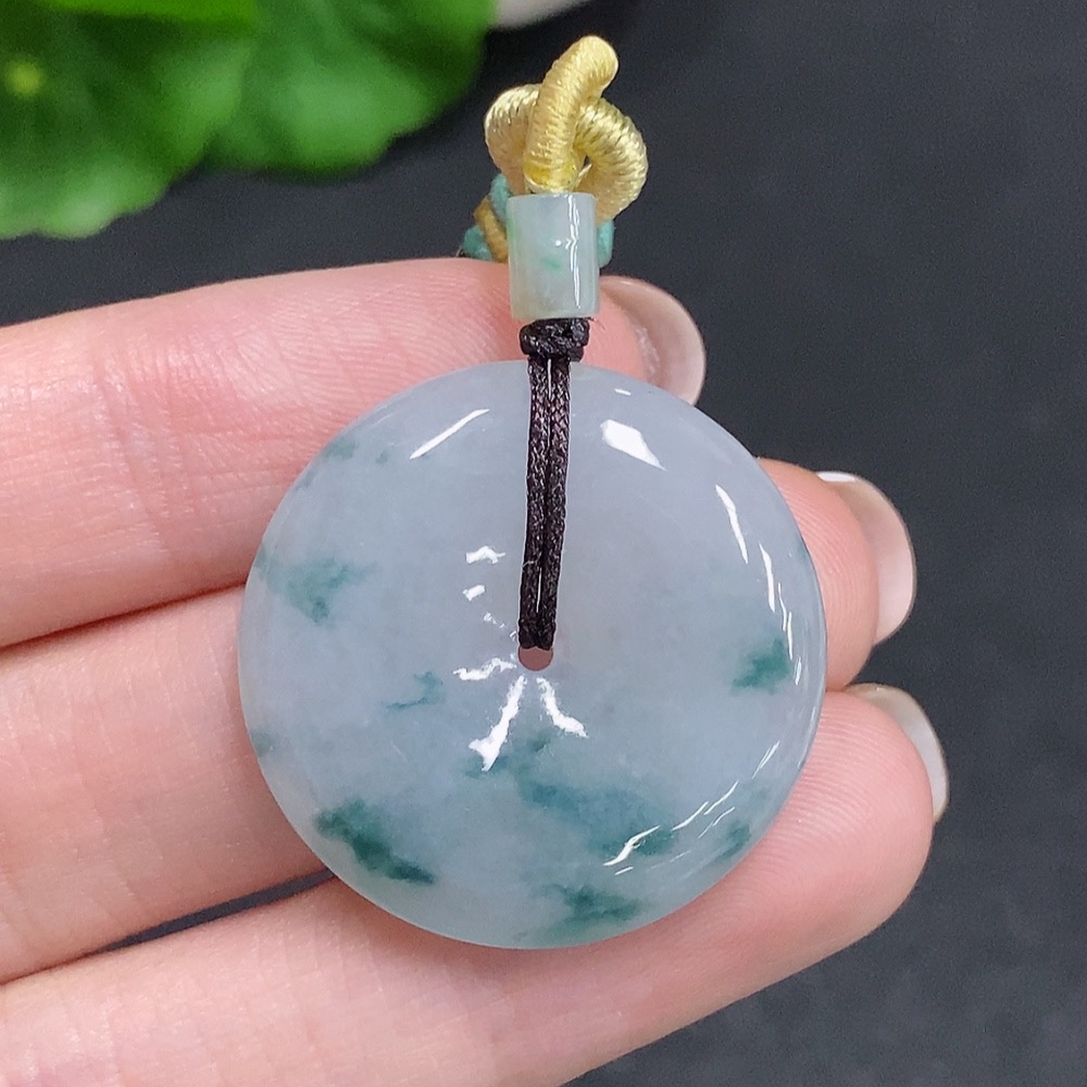 F34035343 Jadeite Safety Pendant Total Weight Approx. 10.4g (Including Rope Weight)