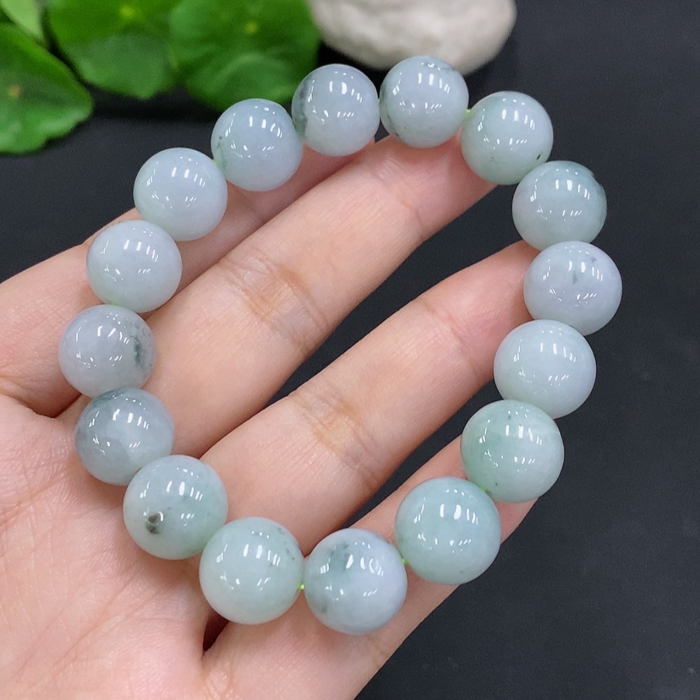 F34962544 Jadeite Bracelet Total Weight Approx. 53.8g Size 12.3mm Including Other Minerals
