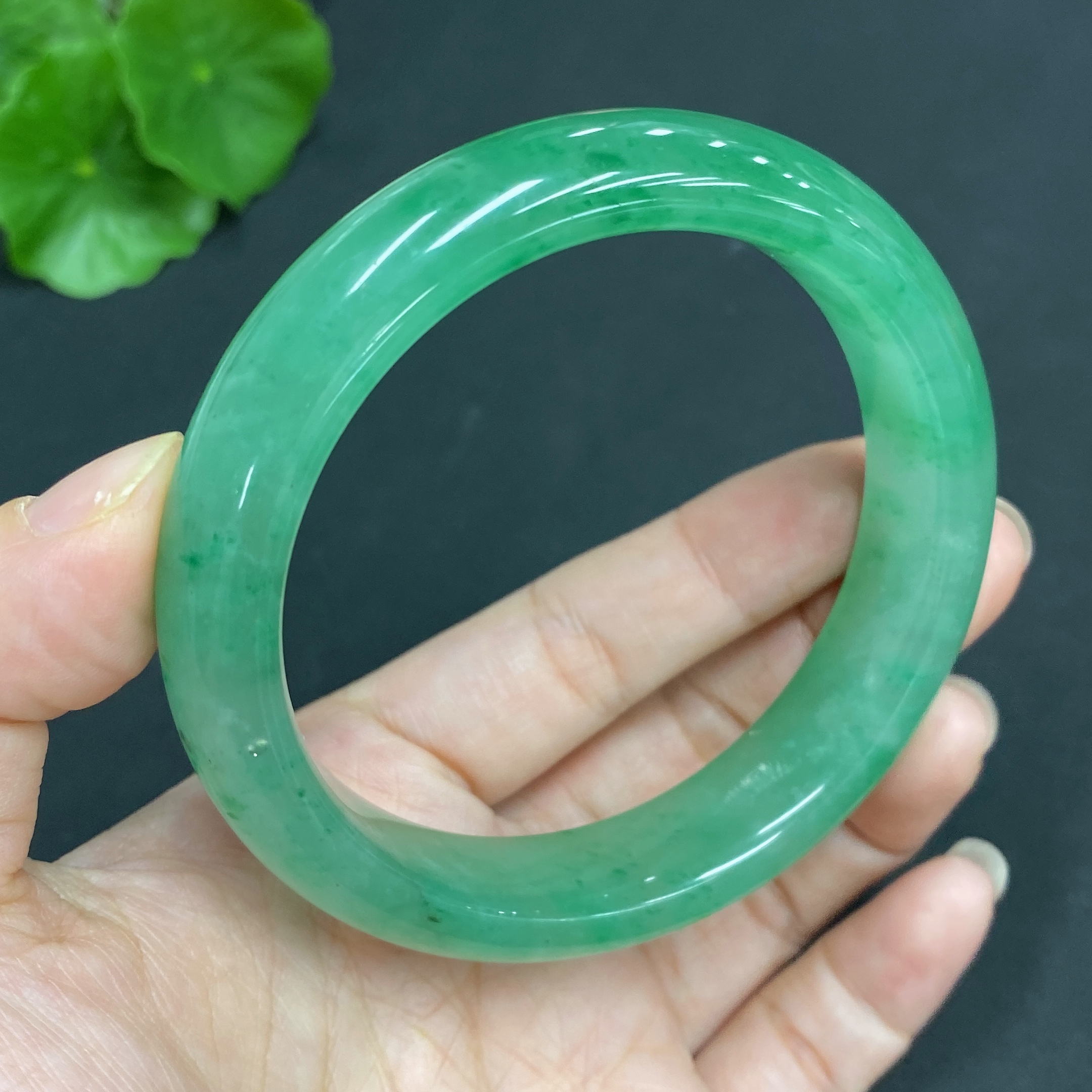 H22527032 Dulong Jade Round Bracelet Size 58.2 Total Weight Approx. 54.7g