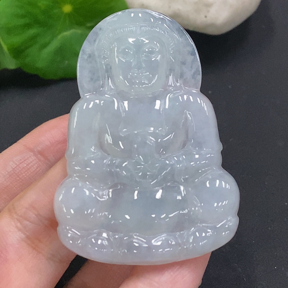 F33856721 Jadeite Guanyin Pendant Total Weight Approx. 20.6g
