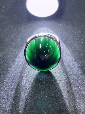 F43139128 翡翠蛋面镶嵌戒指 18k金镶  12圈口 货品总重约10.35g 配镶钻石