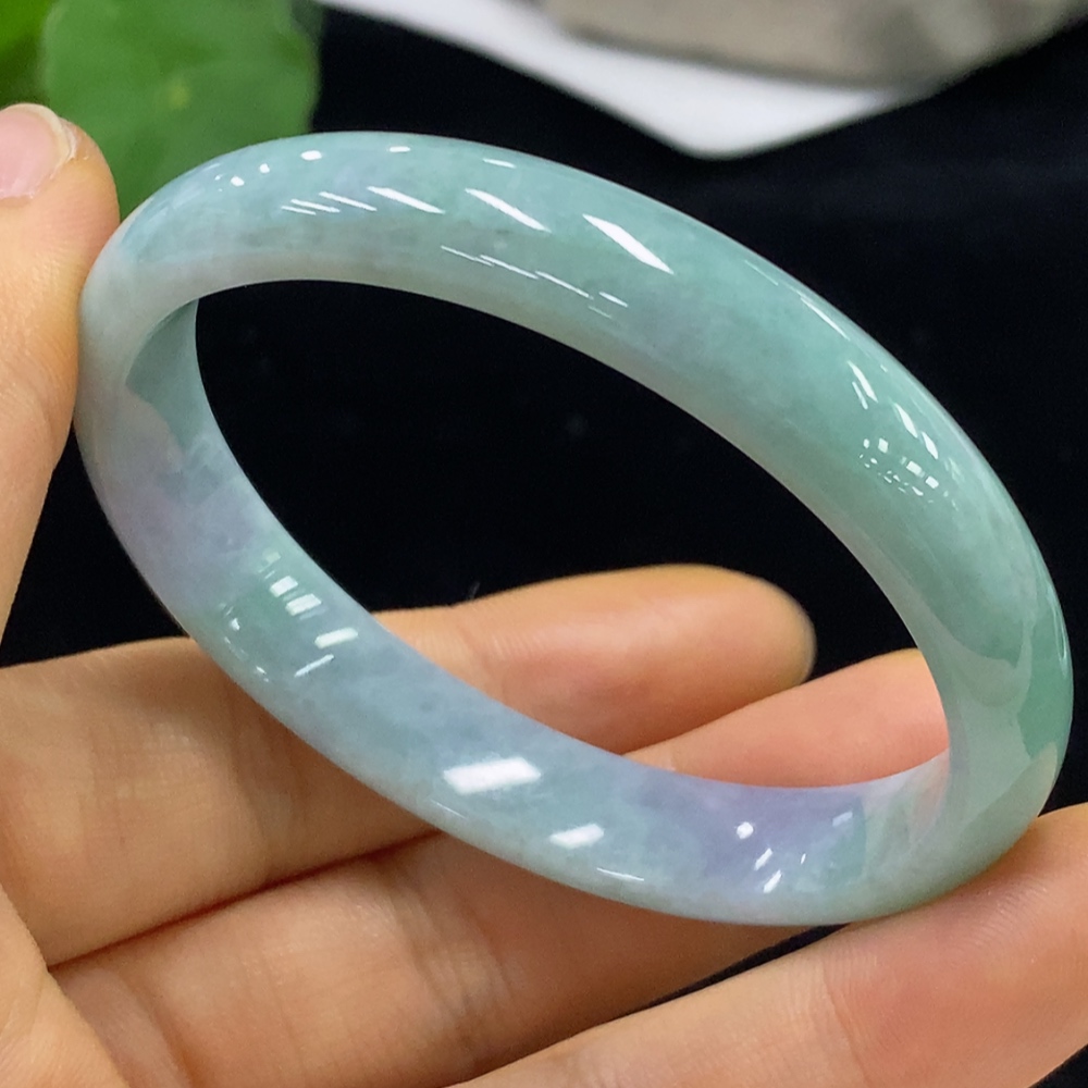 F34045226 Jadeite Concubine Bangle Size 54.4/Short Diameter 47.7