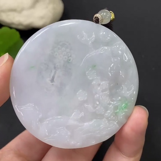 F28228338 Jadeite Pendant Total Weight Approx. 38.12g With Non-Grade A Beads