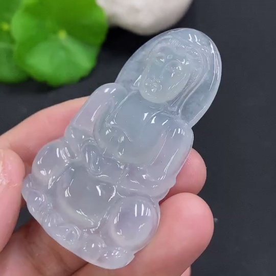 F30451386 Jadeite Guanyin Pendant, Total Weight Approx. 16.2g