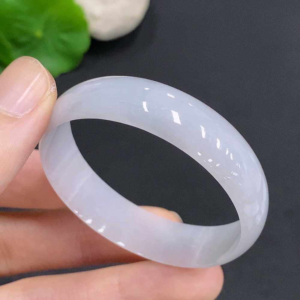 F33877316 Jadeite Round Bangle Size 46.3 Total Weight Approx. 15.5g