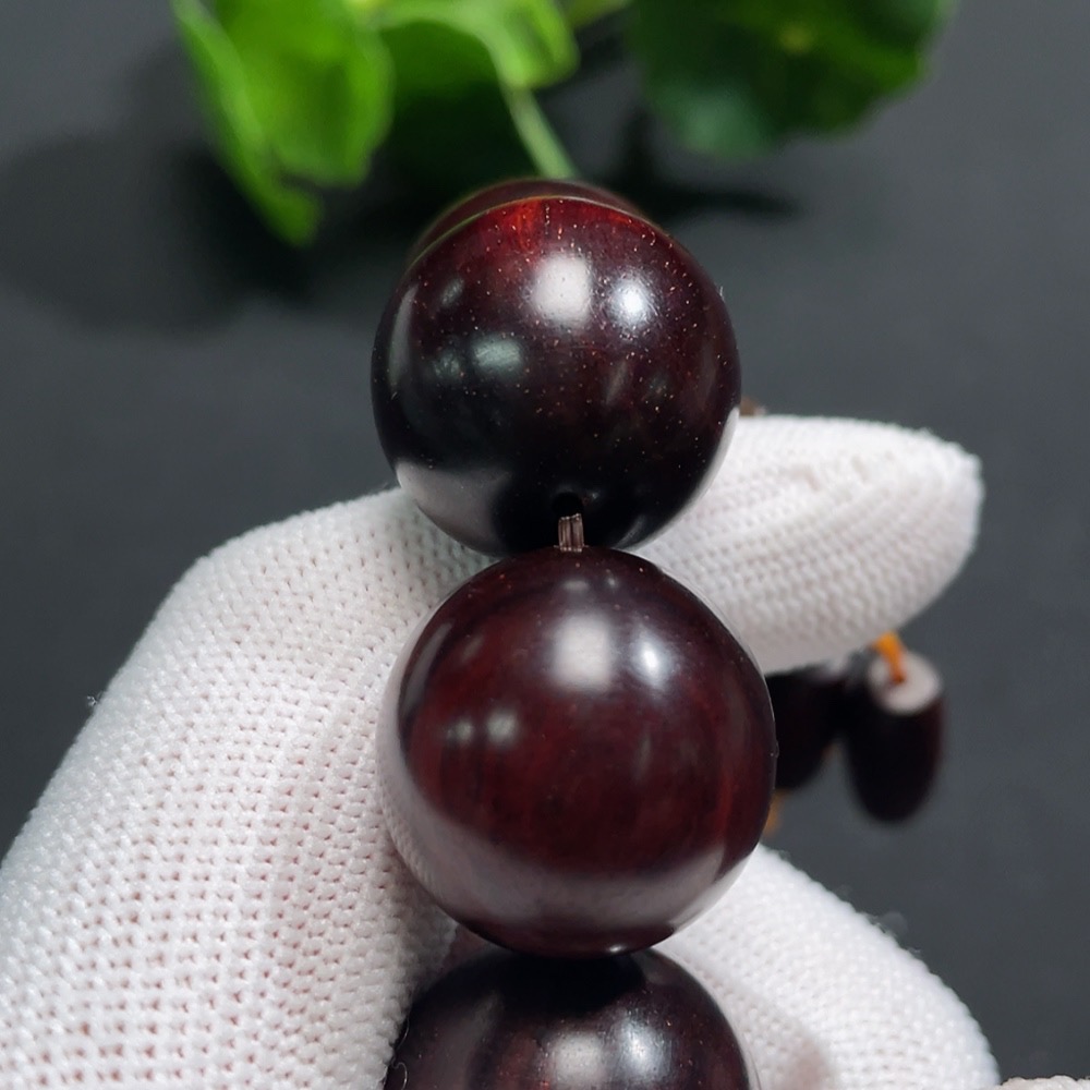 W30448120 Small-Leaf Sandalwood Sandalwood Bead Bracelet, Total Weight Approx. 65.29g, Size ~20.3mm
