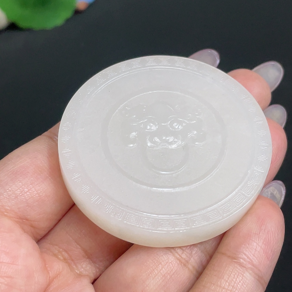 H34956581 Hetian Jade Pendant Landscape Total Weight Approx. 44.7g