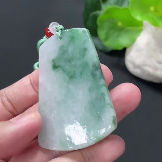 F34058554 Jadeite Plain Pendant Total weight about 22.8g with other mineral components non-A beads