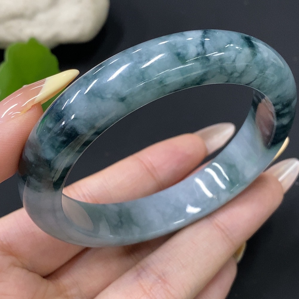 F29411822 Jadeite Round Bangle Size 55.5 Total Weight Approx. 56.2g