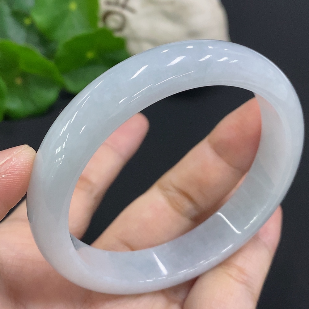 F34051144 Jadeite Round Bangle Size 57.3 Total Weight Approx. 51.9g