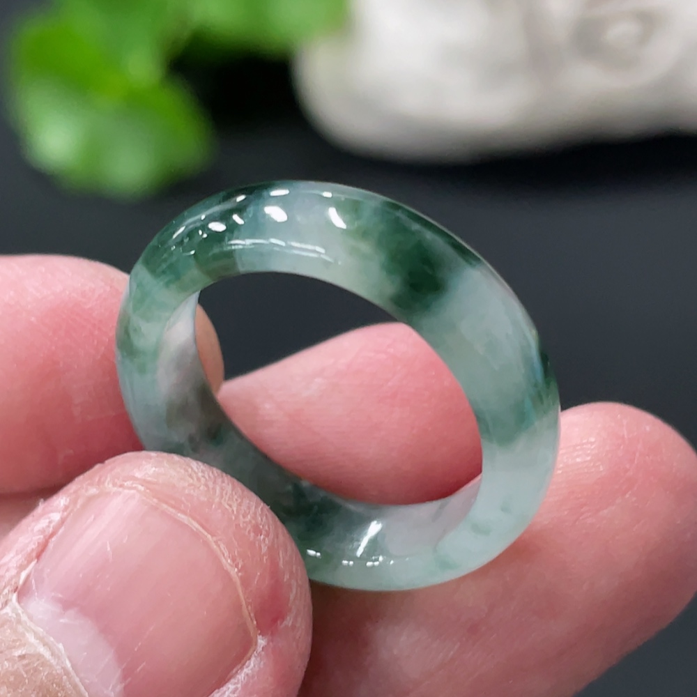 F34018037 Jadeite Ring Size 16 Total Weight Approx. 3.229g