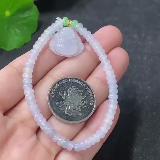 F33930109 Jadeite Buddha Bracelet No Imprint Surface Gold Content Au73% Total Weight Approx.7.16g