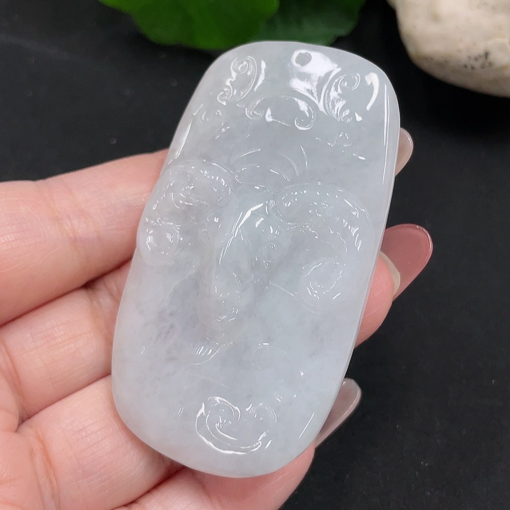 F34032373 Jadeite Zodiac Sheep Pendant Total Weight Approx. 35.4g