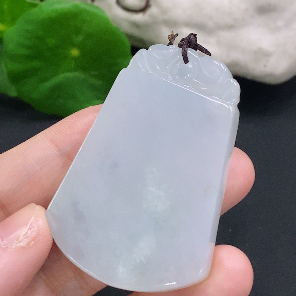 F33883993 Jadeite Plain Pendant with Cord Total Weight Approx. 26.3g