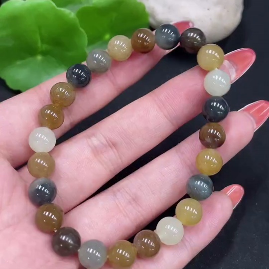 H34027264 Hetian Jade Bracelet, approx. 7.8mm, total weight approx. 18.6g