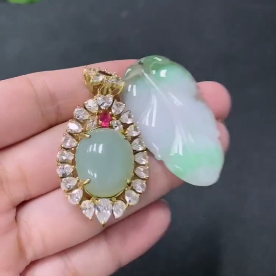 F20292706 Jadeite Pendant Non-gold Inlaid