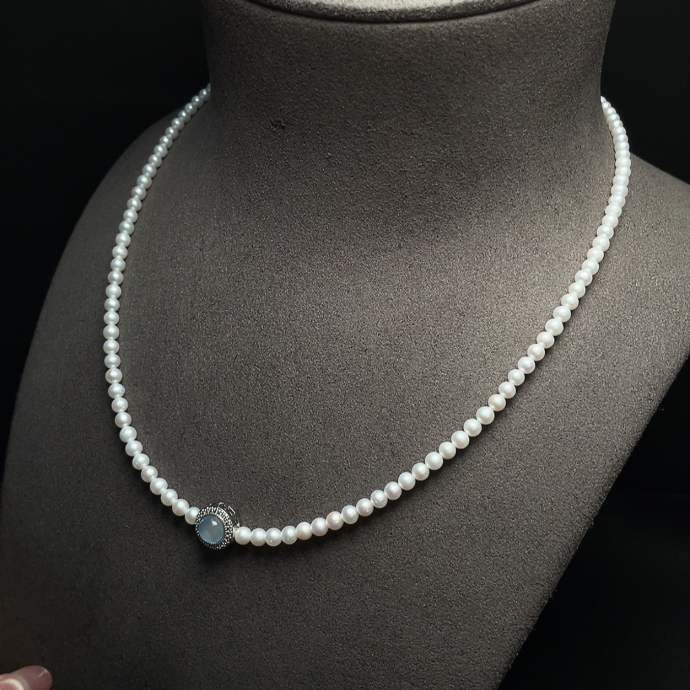 C29370555 Pearl Necklace Non-Gold Total Weight Approx. 9.76g Stone Size 3.6mm Non-Natural Accent Stones Considered