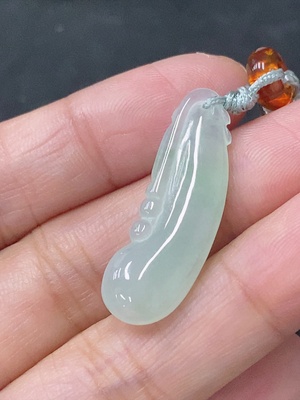 F31692150 Jadeite Pendant Fu Gua, Total Weight Approx. 3.74g (including rope)