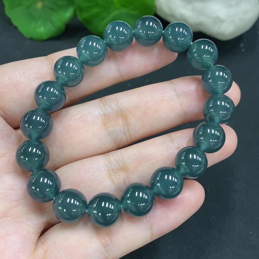 F34021952 Jadeite Bead Necklace Approximately 9.7mm Total Weight About 30.7g