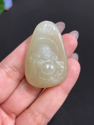 H33862546 Hetian Jade Pendant - Buddha, Total Weight: Approx. 20.3g