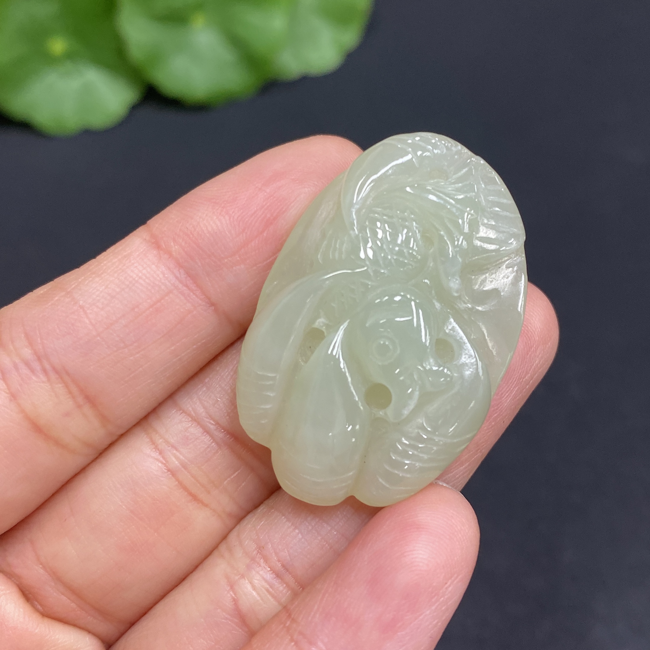 H31693903 Hetian Jade Pendant - Seize the Opportunity - Total Weight Approx. 13.1g