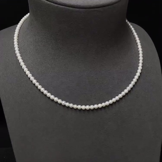 C30510073 Pearl Beaded Necklace Non-Gold Setting Approx. 3.7mm Total Weight About 7.86g