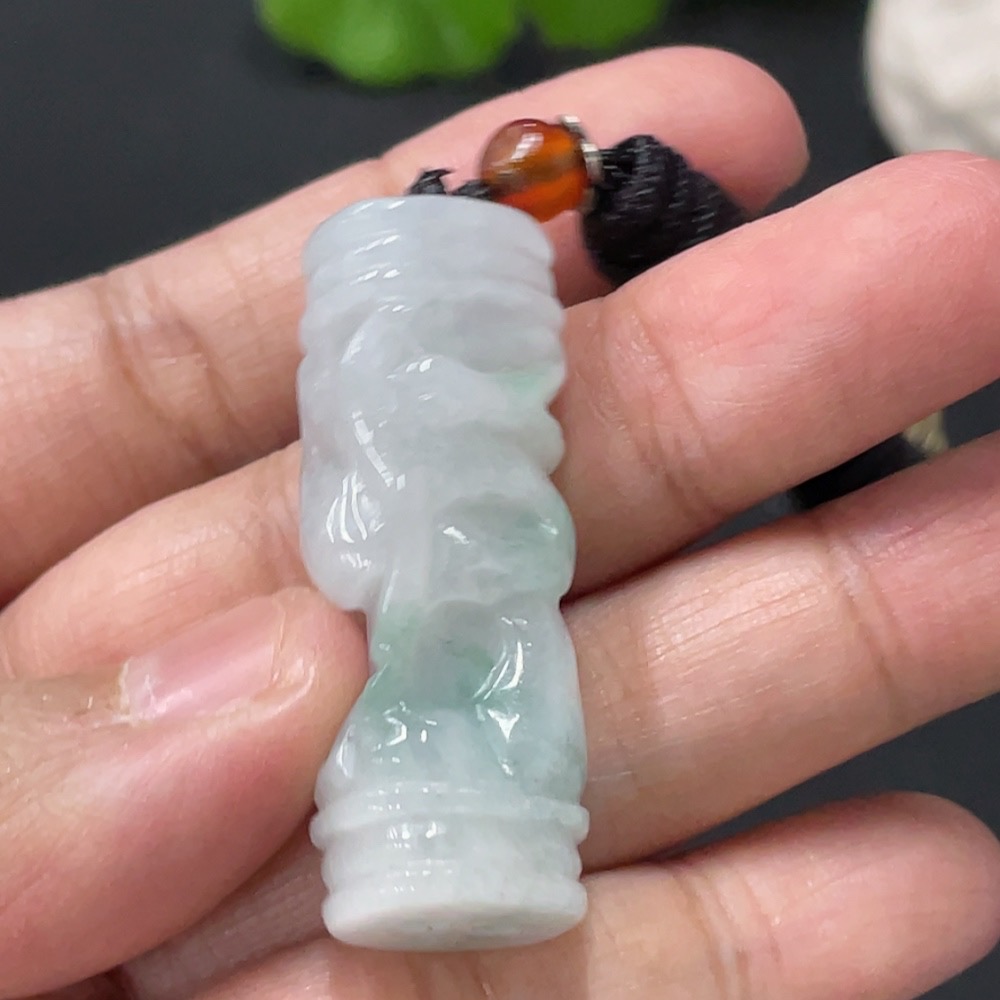F30556823 Jadeite Pendant Total Weight Approx. 17.49g With Non-Grade A Beads