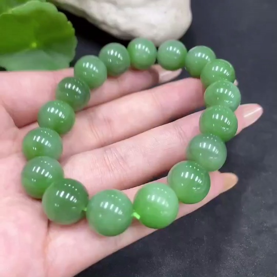 H32706042 Hetian Jade Bracelet, Approx. 11.7mm, Total Weight Approx. 46.2g