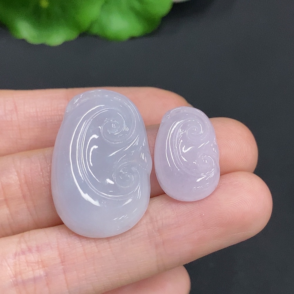 F35125158 Jadeite Ruyi Pendants Sell as a Lot, Total Weight Approx. 10.84g