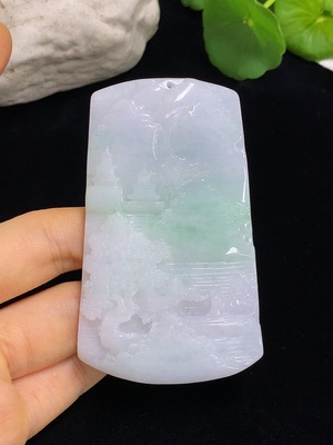 F46517425 翡翠挂件   山水       货品总重约78.2g