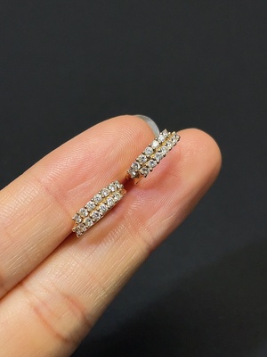 M46537120 18K金钻石耳饰 货品总重约2.55克