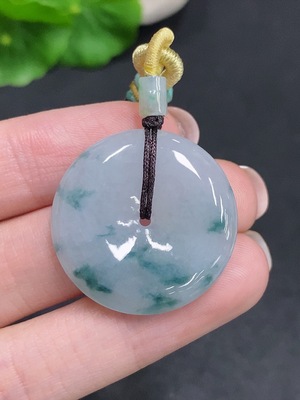 F34035343 Jadeite Safety Pendant Total Weight Approx. 10.4g (Including Rope Weight)