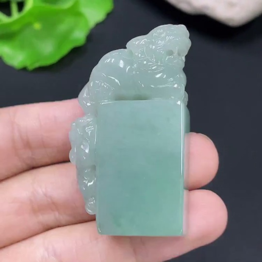 F31690798 JadeitePi Xiu Seal, Total Weight Approx. 34.15g