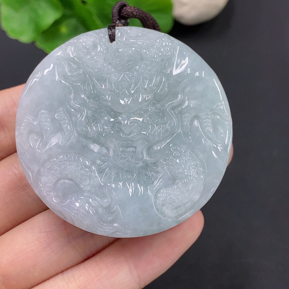 F29393457 JadeiteNine Dragons Protecting the Master Pendant