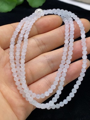 F33861543 Jadeite Pearl Necklace Approx. 3.5mm Non-Gold Total Weight Approx. 15.47g