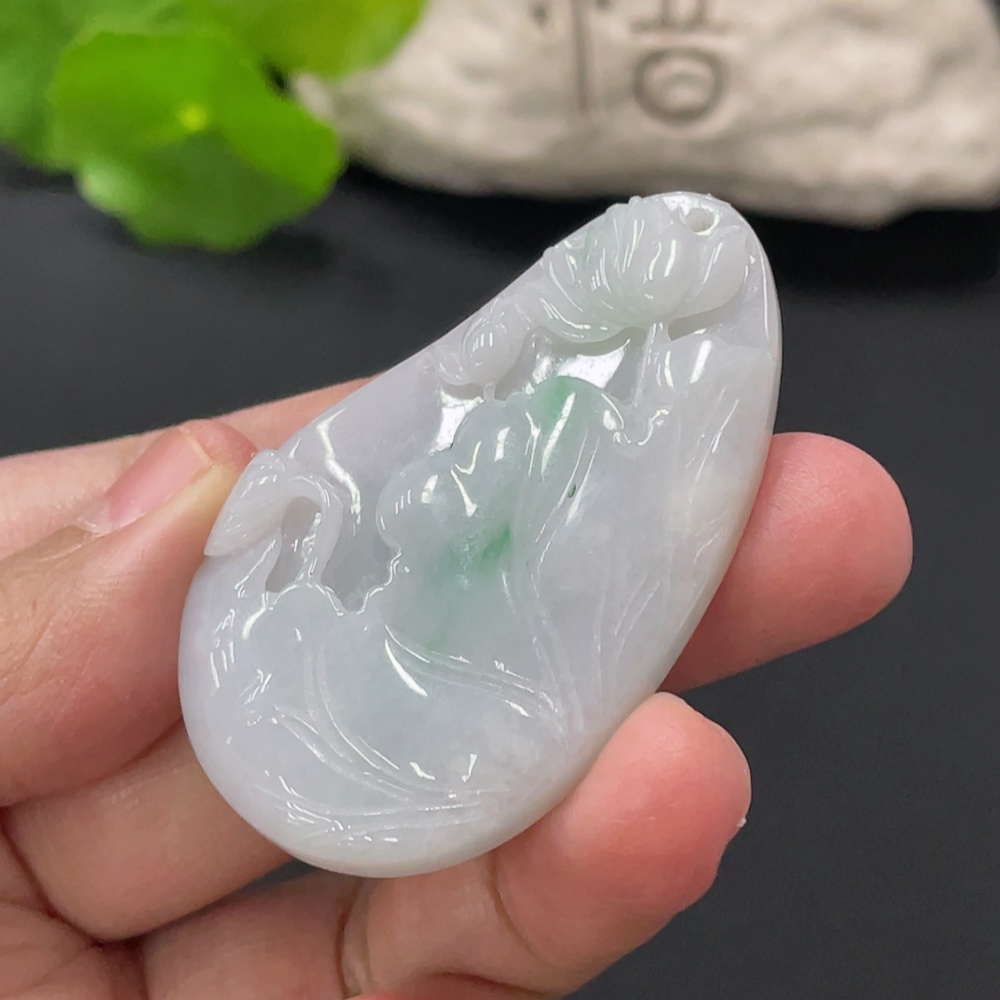 F34978398 Jadeite Auspicious Harmony Pendant