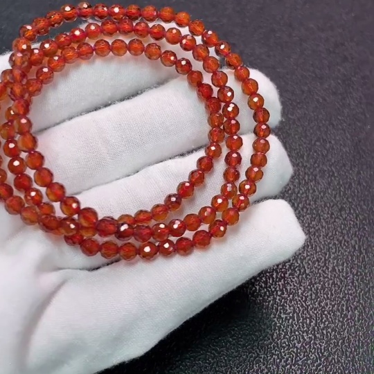 C34007197 Garnet Bead Strand Total Weight Approx. 17.24g Size About 4.1mm