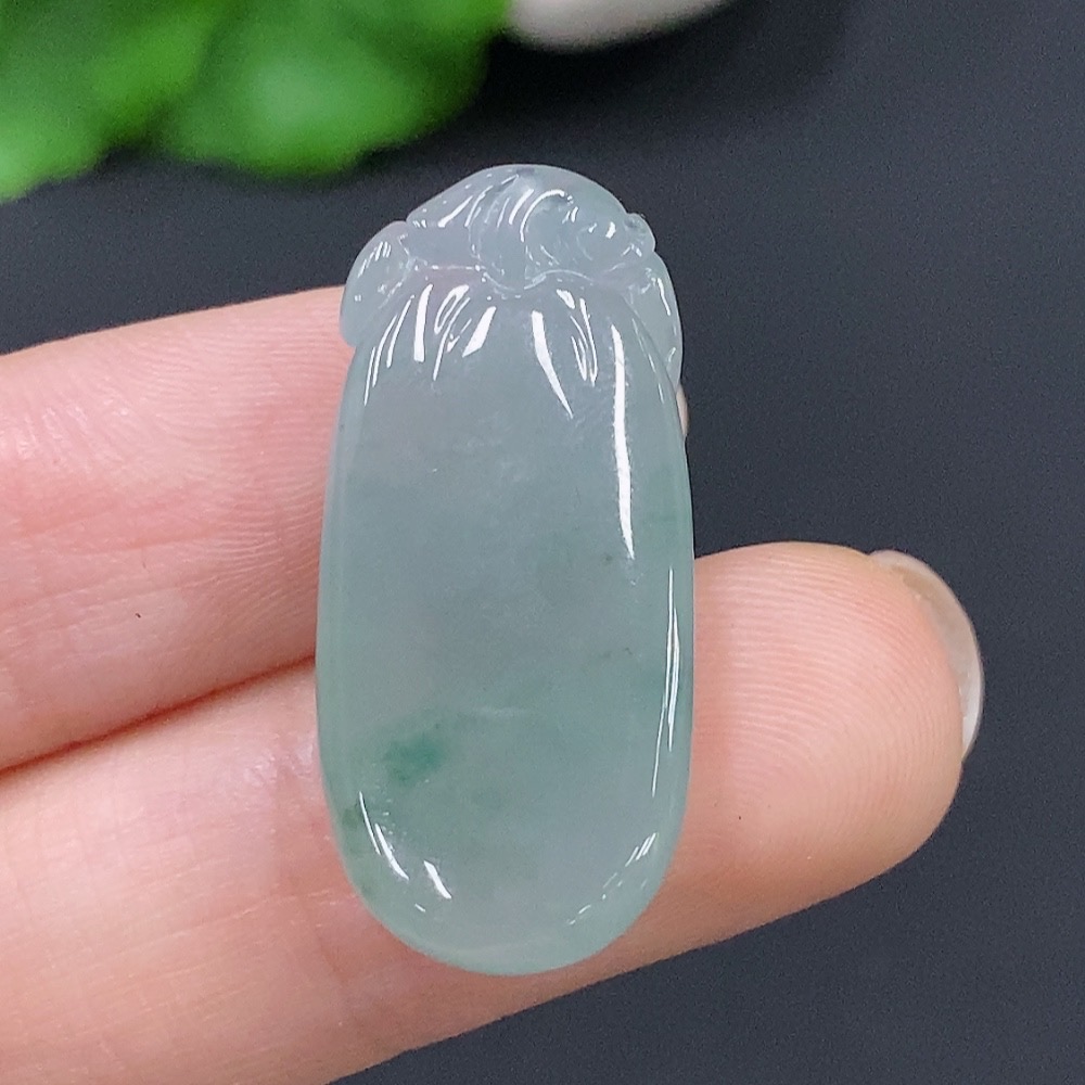 F28271596 Jadeite Auspicious Melody Pendant Total Weight Approx. 6.6g