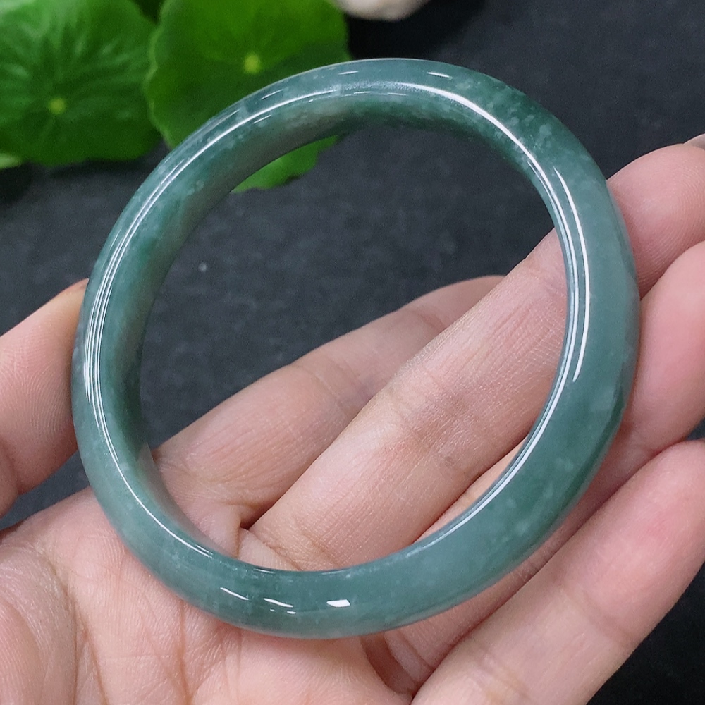 F34043710 Jadeite Round Bangle Size 53.2mm Total Weight Approx. 29.7g