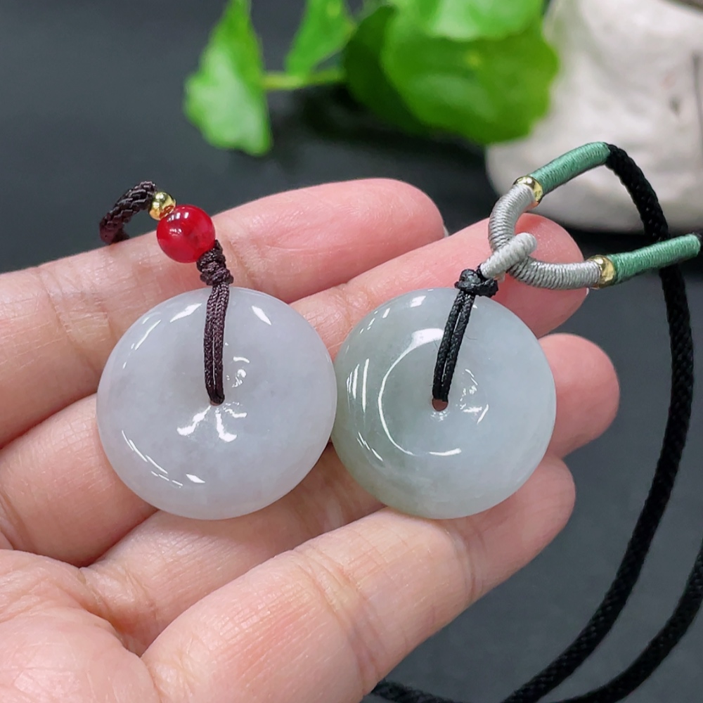 F33935300 Jadeite Safety Button Pendant