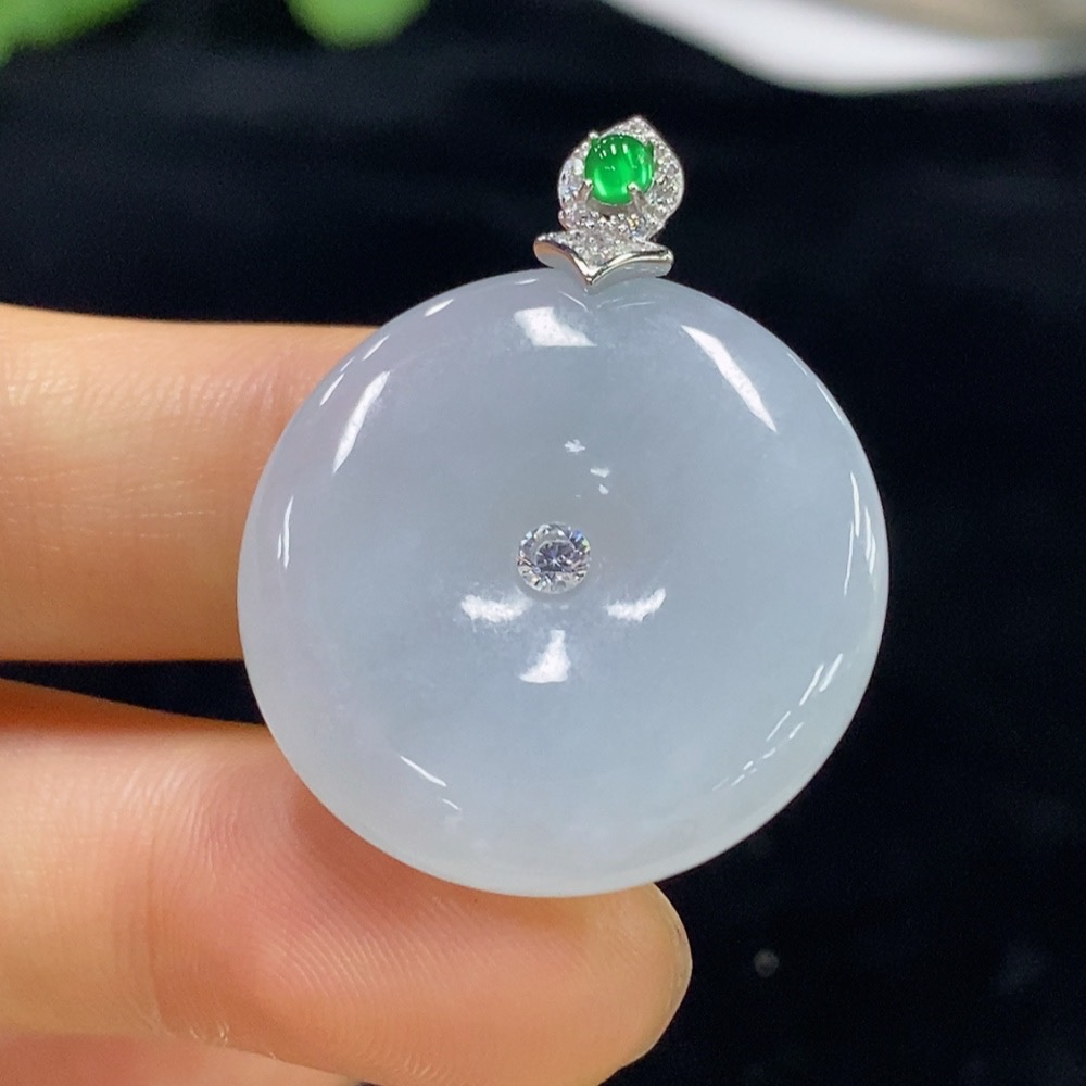 F33910897 Jadeite Peace Pendant, Total Weight Approximately 8.7g, Non-Gold