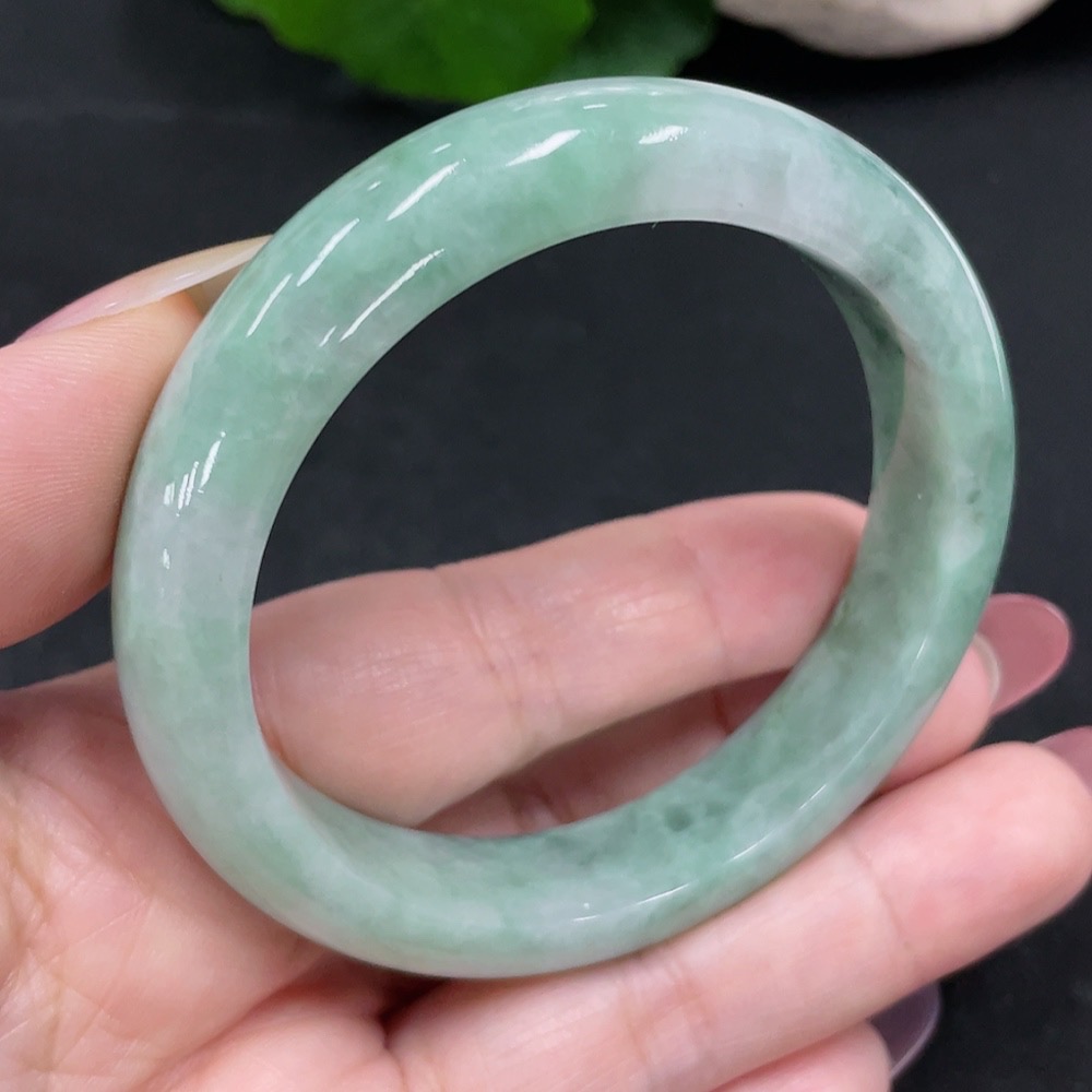 F34012090 Jadeite round bracelet size 52.7 total weight approx. 50.3g